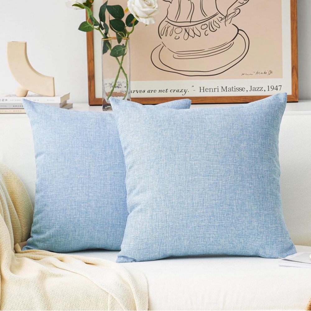 Home Brilliant • Light Blue Throw Pillows